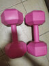 艾美仕（AiMeiShi）哑铃女士健身家用器材儿童男士套装组合瑜伽练臂肌包胶小哑铃一对 经典六角/玫瑰粉 5KG *2只 实拍图