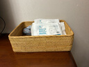 杺园越南藤编收纳筐日式ins桌面手工编织篮子零食盒长方形藤编手提箱 无提手 L号(36*26*12cm) 实拍图