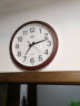康巴丝（Compas）挂钟 客厅钟表挂墙 现代石英钟日历时钟创意挂表3128 木纹色 实拍图