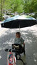 贝昔婴儿童手推车遮阳伞万向伞宝宝车通用溜娃神器三轮车童车防晒雨伞 萌趣小青蛙黑胶87cm 实拍图