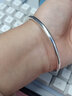 老银匠光面闭口细雪花银手镯素圈女银s999足银银手镯实心年轻款送女朋友 58圈口 999足银20g可刻字/含证书 实拍图