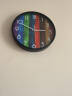 摩门（Momen）挂钟 创意客厅14英寸大挂钟彩色木纹艺术挂表时尚卧室石英钟HD0046黑色 实拍图