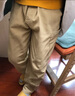 左西男童工装裤儿童裤子春秋款2025新款男孩户外运动束脚裤 绿色 130 实拍图