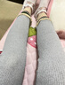 彼爱诗新款灰色螺纹打底裤女春秋外穿高腰内穿秋裤秋冬加绒保暖 羊羔绒350克-浅灰色-加绒款 小码【70-120斤穿】 实拍图