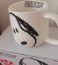 史努比（SNOOPY）陶瓷马克杯 男女创意单柄带盖办公杯情侣喝水子家用早餐牛奶咖啡杯 SNP5012-1 白色 实拍图