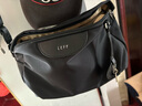 莱夫包包女包帆布单肩包 轻巧百搭小布包 休闲简约枕头包 暗夜黑 大号-可放三折伞 实拍图