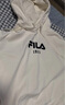 FILA 斐乐官方情侣款连帽卫衣秋季新款纯棉宽松针织长袖上衣加绒 【加绒】蒸汽白-IV S 实拍图