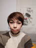 梦唯诗 假发女自然全头套蓬松纹理假发女士短发真人发丝遮盖白发送妈妈 深棕色【全真发-递针顶心】 短发 实拍图