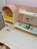 坐得正 儿童学习桌儿童桌椅套装可升降中小学生学习桌椅写字桌实木书桌 1m桌带陪读柜+自动追背椅粉 实拍图