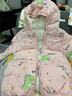 婧麒（JOYNCLEON）儿童棉服男女童装宝宝秋冬季婴儿衣服棉服加厚外出棉袄加绒外套 粉色恐龙 110 cm 实拍图