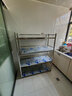 艾维曼置物架不锈钢货架层架厨房收纳架落地多层微波炉架子家用储物架 升级版加厚 长120宽45高150四层带围栏 实拍图