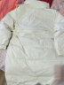 艾莱依秋冬羽绒服女中长款2022年时尚简约鸭绒大牌设计风衣外套 暖白色160 晒单实拍图