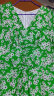 LILY【专柜甄选】2023秋新款女装含真丝复古印花泡泡袖垂感连衣裙 309翠绿 L 晒单实拍图