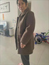 戴妈妈 妈妈装仿羊羔毛外套中长款中老年女装大衣冬季50-70岁奶奶装上衣 豆沙紫加绒加厚款 3XL 建议115-130斤 实拍图