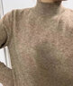 妃奥绒【撤柜精品】半高领绵羊毛针织衫女加厚打底衫毛衣套头百搭秋冬季 驼色 L 实拍图