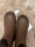 百思图冬季商场新款复古及踝时装靴加绒真皮女短靴GD002DD3 棕色绒里 37 晒单实拍图