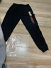 真维斯男童裤子秋冬款一体绒加厚儿童运动裤中大童冬季加绒卫裤潮 【薄款长裤】黑色（字母） 150 实拍图