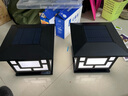 颖朗太阳能围墙柱头灯户外庭院大门柱灯家用别墅防水中式照明柱子灯 32cm黑色平顶【市电互补款】 实拍图