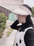 笙格儿强遮光防晒帽日本UV帽子女夏季防紫外线遮阳帽大沿遮脸空顶太阳帽 奶茶杏 均码 实拍图