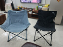 牧高笛（MOBIGARDEN）折叠椅 户外露营便携式折叠椅迷你靠背椅休闲钓鱼椅 曜石黑 实拍图