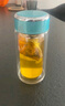 希诺（HEENOOR）双层玻璃杯女士滤网带盖珠光花茶杯耐热防烫便携泡茶水杯子礼盒装 灰绿 200ml 实拍图