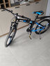 Jeep 吉普自行车折叠山地车前后双减震碟刹变速山地自行车-战神 战神-黑蓝三刀一体轮 24速24寸（适合身高1.5~1.75m） 实拍图