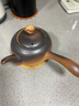 容山堂粗陶普洱煮茶器电陶炉陶瓷侧把高档功夫茶具套装明火烧水壶 粗陶壶-祥云钮侧把 800ml 实拍图