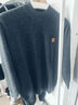 恒源祥纯羊毛衫男士秋冬厚款半高领毛衣针织衫上衣 时尚灰 180 实拍图