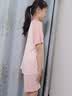 真维斯女童睡衣夏季儿童莫代尔家居服两件套小女孩休闲夏款舒适宽松套装 【撞色款】粉/J纯色 150 实拍图