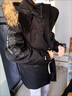 雅鹿情侣款羽绒服男冬季时尚工装毛领加厚派克服保暖上衣外套男装 YU807V12190黑色 L (175) 【140-150斤】 实拍图