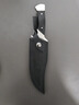 夜行者（Night stalker）随身便携直刀高硬度锋利一体野营刀具登山刀具 黑木柄+黑色皮套 实拍图