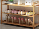 竹艺佳（ZHUYIJIA） 鞋架多层简易家用收纳架现代简约防尘置物架竹鞋架子经济型鞋柜 3层70长(平板) 实拍图