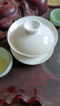 古德窑 纯白玉瓷盖碗茶杯 特大号三才碗陶瓷功夫茶具茶壶敬茶碗泡茶器 实拍图