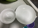 瓷秀源纯白唐山骨瓷碗家用套装微波炉米饭碗面碗粥碗防烫吃饭餐具陶瓷碗 10碗6盘 5金钟碗+8圆深盘 实拍图