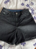 Lee商场同款黑色小破洞设计女款牛仔短裤显瘦潮LWB143653201-625 黑色 28 晒单实拍图