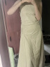 UR夏季新款女装优雅气质捏褶修身棉麻薄连衣裙UWL832111 米白 M 晒单实拍图