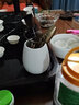 祥业功夫茶具配件茶道六君子套装茶刀茶针茶则茶勺刷喝茶泡茶工具大号 粗陶福锦茶道筒（米白）+佛手五件套 实拍图