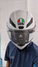 AGV K1S头盔K1摩托车机车全盔四季通用全覆式跑盔男女广角通风透气3C K1S-WHITE L（适合57-58头围） 实拍图
