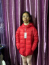 雪中飞童装儿童轻薄羽绒服男童新款中大童女童薄款外套冬 中国红 170cm 实拍图