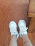 网面内增高8cm老爹鞋女小个子超火潮2025秋季休闲运动四季小白鞋 白色皮面 37 实拍图