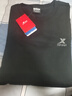 特步（XTEP） 卫衣男装套头t恤衫秋季休闲运动服饰男士保暖打底宽松大码跑步服 黑-logo基础圆领-加绒加厚 XL /180 -现货速发 实拍图