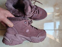 斯凯奇（Skechers）女鞋春加绒厚底老爹鞋中帮雪地靴防滑休闲鞋167338 实拍图