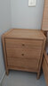 原始原素全实木床头柜现代简约极窄床边柜橡木收纳柜三抽斗柜L7022 床头柜-380*340*500mm 橡木-原木色 实拍图