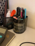 得力(deli)三层多功能办公笔筒 创意桌面收纳盒 办公用品 黑色9147 实拍图