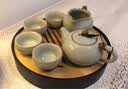 琦轩源黄汝窑手抓壶功夫茶壶套装日式家用会客茶壶茶杯整套陶瓷茶具泡茶 米黄汝窑故里吉祥壶四杯6件套 实拍图