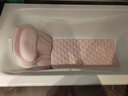 芙乐思天丝防滑靠枕奥地利进口木浆纤维环保地垫浴室淋浴泡澡靠背垫 樱花粉 浴缸枕+粉色天丝淋浴垫 实拍图