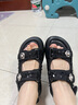 百丽（Belle）亮片休闲凉鞋女商场款厚底增高凉鞋B4A1DBL4 黑色 36 (230mm) 实拍图
