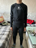 卡尔美（KELME） 运动健身服男套装透气长袖紧身衣加绒内搭保暖紧身裤 加绒加厚套装(logo在中间) 儿童:140cm 实拍图