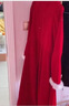 塞德勒敬酒服新娘2025新款冬季酒红色订婚礼服女厚款结婚回门便装高端 酒红色长款 XL 实拍图