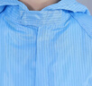 沃巴伦防尘防静电连帽分体服洁净服男无尘工作服分体车间喷漆服透气工装 蓝色连帽分体静电服 2XL建议体重140-160斤 实拍图
